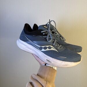 Saucony Ride 16 S20830-32 Mens 12 Running Shoes Murk Black Mesh Athletic Sneaker